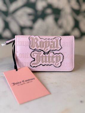 Juicy Couture Light Pink Studded Logo Wallet